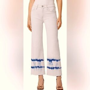 NEW Revolve x HUDSON LA Rosie wide ankle jean tie dye bleach straight chic US23